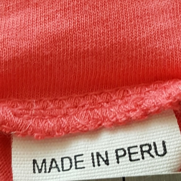 Dress Pima Cotton Coral 3/4 Sleeve Pullover Scoop Neck Size Small - Picture 8 of 8